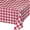Red Gingham Polylined Tissue Paper Table Cover 54" X 108"